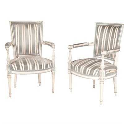 Lot 499 - Companion Pair of Late Louis XVI Painted...