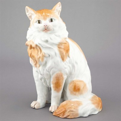 Lot 234 - Dresden Porcelain Figure of a Cat Height 13...