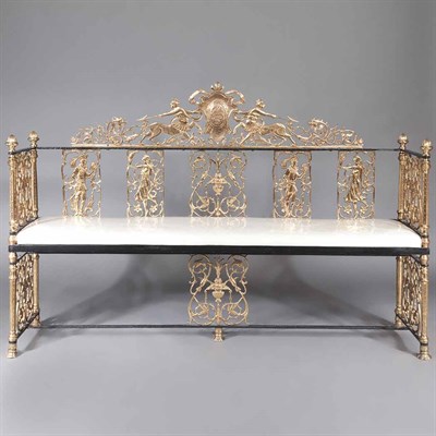 Lot 519 - Pair of Art Deco Style Gilt and Patinated Hall...