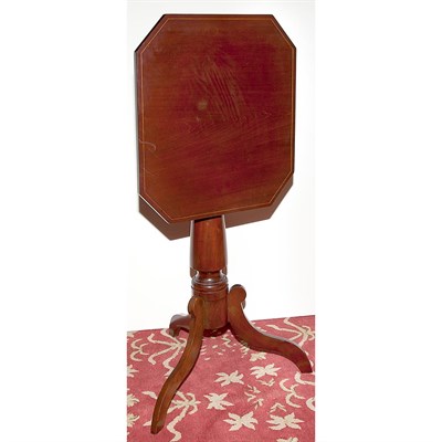Lot 214 - English Mahogany Tilt-Top Table Height 30...