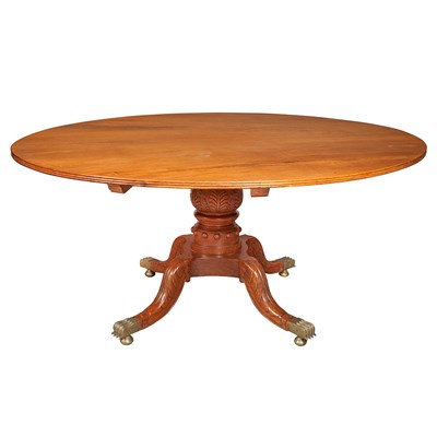 Lot 504 - Victorian Walnut and Oak Center Table Late...