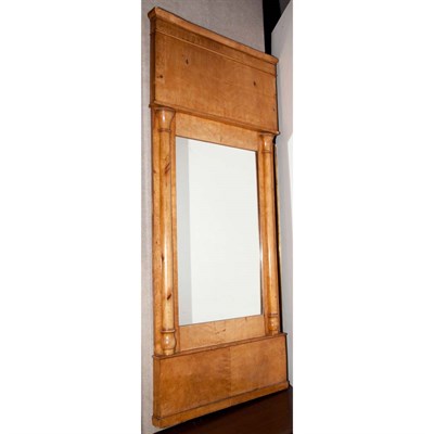 Lot 173 - Biedermeier Fruitwood Mirror Height 53 inches,...