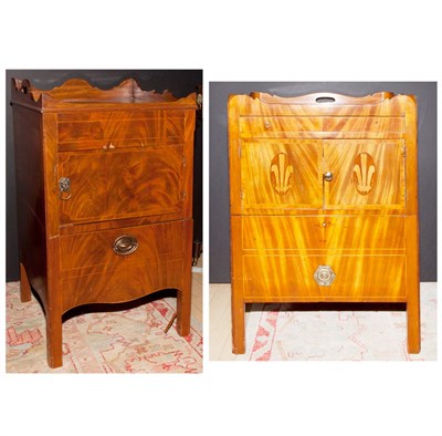 Lot 324 - Two Georgian Style Mahogany Pot Cupboards...