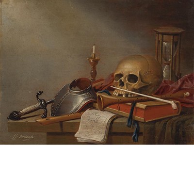Lot 41 - Follower of Harmen van Steenwyck Vanitas Still...