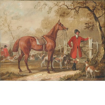 Lot 97 - Manner of Henry Alken Huntsman with His Pack...