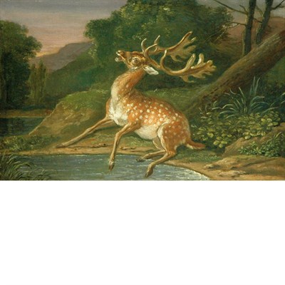 Lot 84 - English School 18th/19th Century Stags in the...