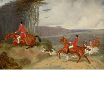 Lot 96 - Manner of Richard Barrett Davis Hunting Scenes:...