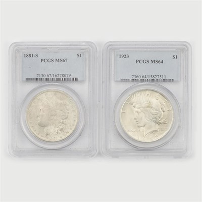 Lot 320 - United States Silver Dollar Group Comprising...