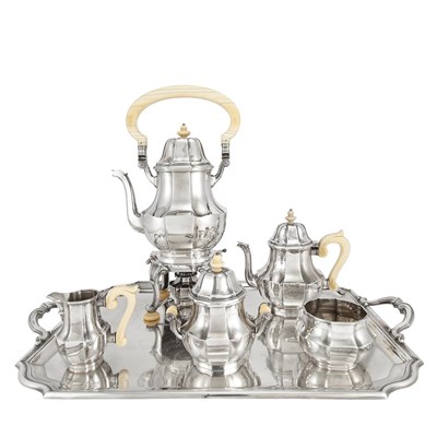 Lot 198 - Puiforcat Silver and Ivory Tea Service...