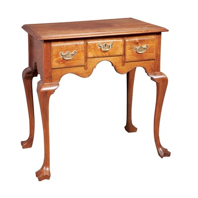 Lot 314 - Queen Anne Cherry and Walnut Dressing Table...