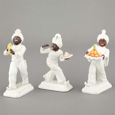 Lot 354 - Set of Nine Rosenthal Porcelain Blackamoor...