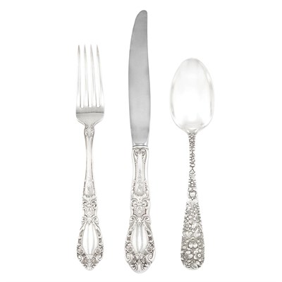 Lot 311 - Alvin Sterling Silver Flatware Service;...