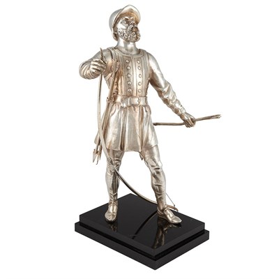 Lot 176 - English Silver Figure of an Archer Height 12...