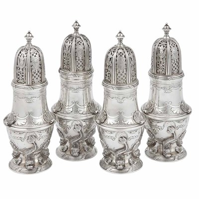 Lot 296 - Set of Four Edward VII Silver Casters Crichton...