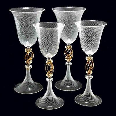Lot 239 - Venetian Glass Stemware Service Approximately...