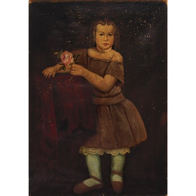 Lot 9 - American School 19th/20th Century Young Girl...