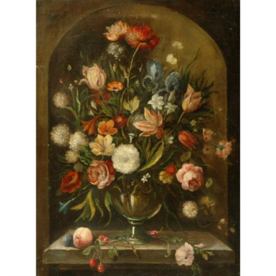 Lot 19 - Belgian School 20th Century Still Life of...