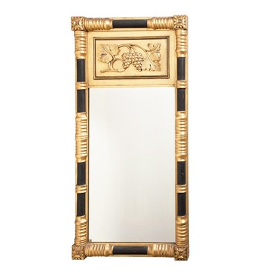 Lot 340 - Classical Gilt-Wood and Painted Pier Mirror...
