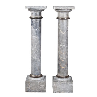 Lot 345 - Pair of Continental Neoclassical Marble...