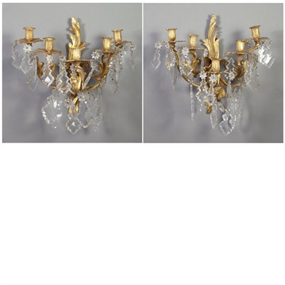 Lot 331 - Pair of Louis XV Style Gilt-Bronze and Glass...