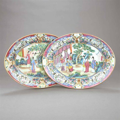 Lot 344 - Pair of Chinese Famille Rose Porcelain...