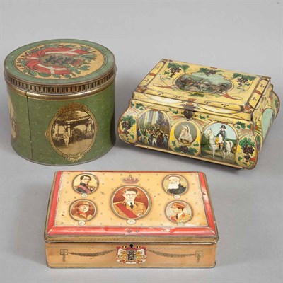 Lot 92 - Group of Six Royal Commemorative Tin Biscuit...