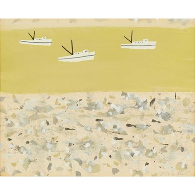 Lot 55 - Doris Lee American, 1905-1983 Boats Off Shore...