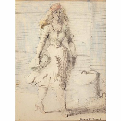 Lot 375 - Reginald Marsh American, 1898-1954 Walking...
