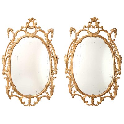 Lot 508 - Pair of George III Gilt-Wood Mirrors 18th/19th...