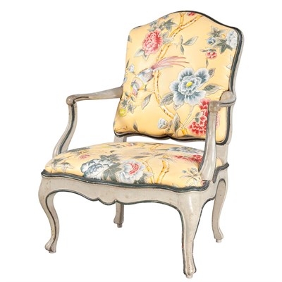 Lot 187 - Italian Rococo Painted Armchair 18th/19th...