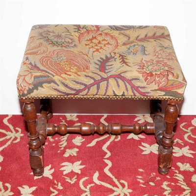 Lot 251 - English Baroque Walnut Stool Height 17 inches,...