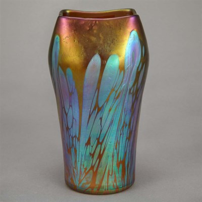 Lot 610 - Loetz Glass Vase Circa 1900 Of cylindrical...