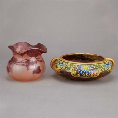Lot 630 - Two Legras Glass Articles First quarter of the...