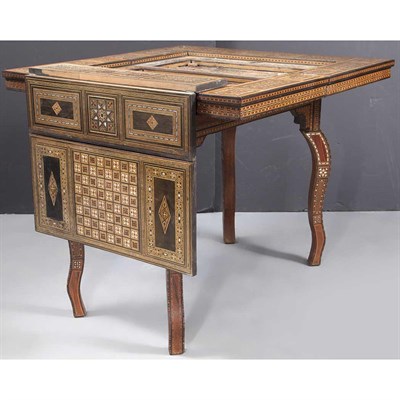 Lot 413 - Syrian Mother-of-Pearl and Parquetry Inlaid...