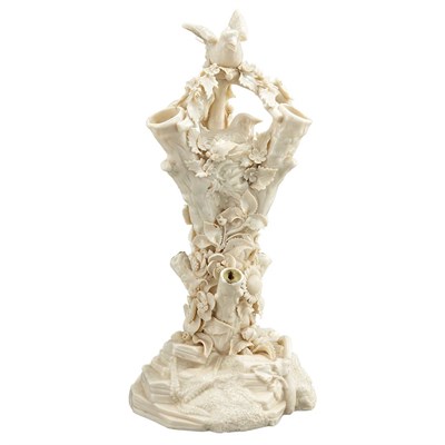 Lot 747 - Belleek Porcelain Bird's Nest Three-Prong Bud...
