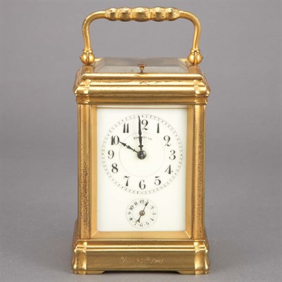 Lot 822 - Gilt-Bronze Repeater Carriage Clock Retailed...