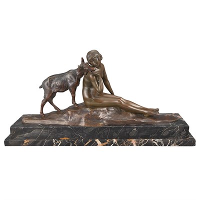 Lot 660 - French Art Deco Bronze Figure Cast from a...
