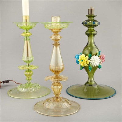 Lot 97 - Group of Three Salviati & Co. Venetian Glass...