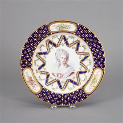 Lot 428 - Sevres Style Gilt Decorated Porcelain Cabinet...