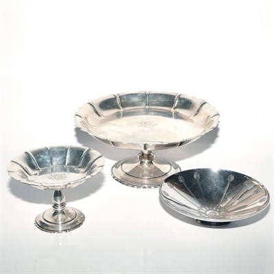 Lot 300 - Tiffany Sterling Silver Compote; Together with...