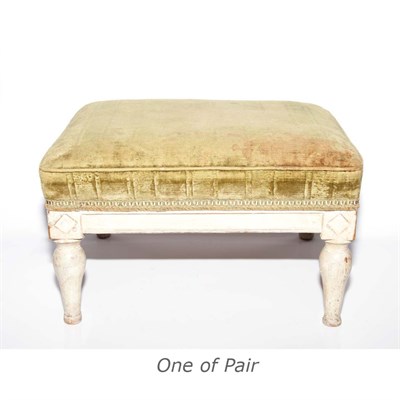 Lot 412 - Pair of Louis XVI Painted Tabourets Height 8...