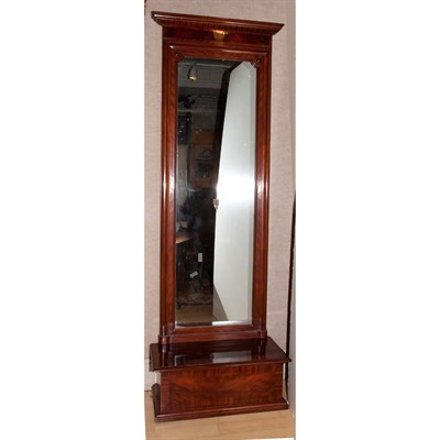 Lot 145 - Classical Style Mahogany Hall Mirror on Stand...