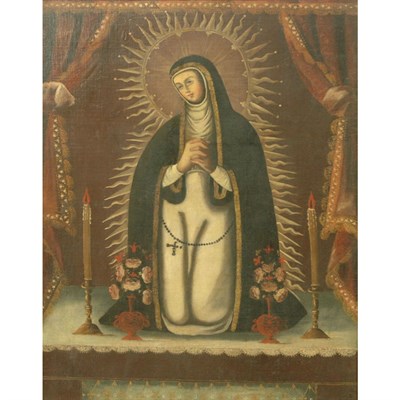 Lot 4 - Spanish Colonial School 19th Century Our Lady...