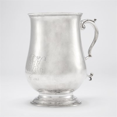 Lot 265 - English Silver Tankard 18th/19th Century Of...