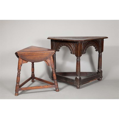 Lot 788 - Two Baroque Style Carved and Dark Stained Oak...