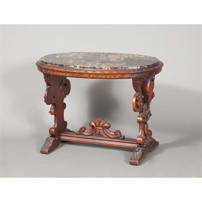 Lot 415 - Baroque Style Carved Walnut Side Table The...