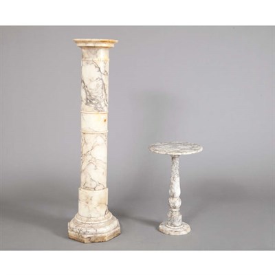 Lot 379 - Neoclassical Style Alabaster Pedestal The...