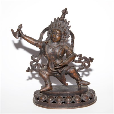 Lot 481 - Chinese Bronze Figure of Mahakala Height 10...