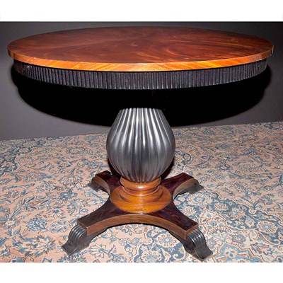 Lot 440 - Art Deco Style Ebonized Fruitwood Center Table...