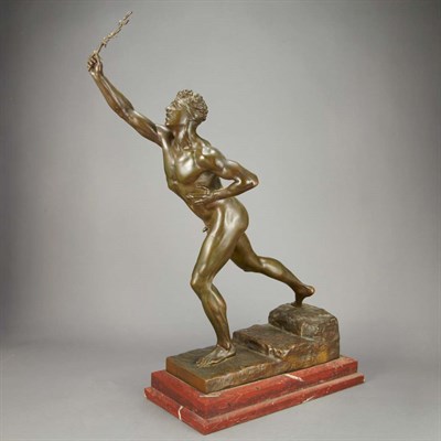 Lot 485 - Bronze Figure of a Classical Nude Male...